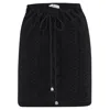 Peraluna Women's Cable Knit Cashmere Blend Knitwear Mini Skirt - Black In Black