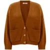 Peraluna Women's Carol Crop Cardigan - Saddle Brown In Brown