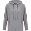 Peraluna Women's Cashmere Blend Knit Hoodie Pullover Sweater - Grey Melange In Grey