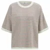 Peraluna Women's Cecil Short Sleeve Knit Pullover In Multicolor