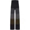 Peraluna Women's Color Transition Bell Bottom High-waisted Knit Trousers - Black/grey In Black/gray
