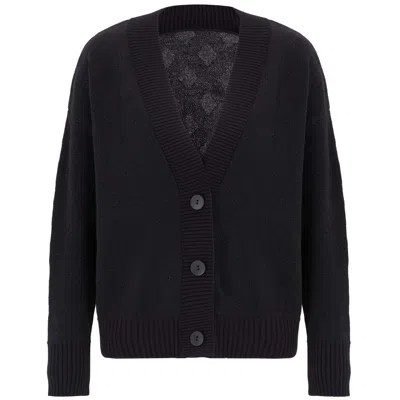 Peraluna Women's Madrigal Glitter Diamond Cardigan In Black