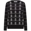 Peraluna Women's Gemini Pine Patterned Pullover In Black/ecru In Black