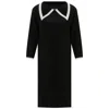 Peraluna Women's Grace Loose Fit A-form Rayon Knit Dress In Black In Black