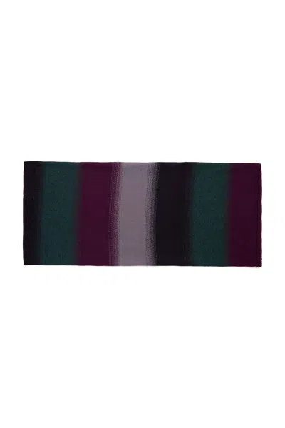 Peraluna Women's Green / Pink / Purple Color Transition Knit Shawl In Purple / Green In Green/pink/purple