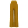 Peraluna Women's Green Viola Trousers Ribbed Knit Pants In Olive In Green