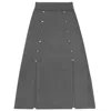 Peraluna Women's Grey Blake Midi Knitted Skirt In Anthracite In Grey