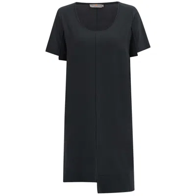 Peraluna Women's Grey Fine Knitted Mini Summer Dress In Anthracite