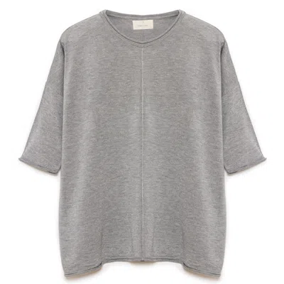 Peraluna Women's Helion Loose Fit Knit Jumper In Grey Melange