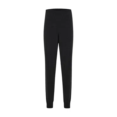 Peraluna Women's High Waist Cashmere Blend Knitwear Jogger Trousers - Black