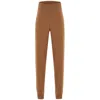 Peraluna Women's High Waist Cashmere Blend Knitwear Jogger Trousers - Brown In Brown