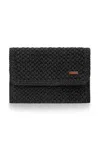 Peraluna Women's Hira Bag Handmade Knitwear Clutch / Black In Black