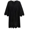 Peraluna Women's Hiromi Pure Cotton Mini Dress In Black In Black