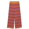 Peraluna Women's Illusion Organic Cotton Jacquard Knit Troussers In Mustard Multi
