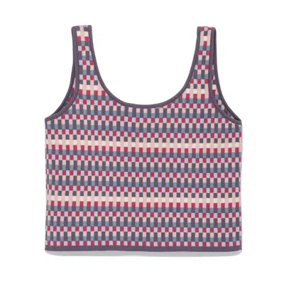 Peraluna Women's Innocence  Knit Crop Top In Lilac Multicolor
