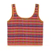 Peraluna Women's Innocence  Knit Crop Top In Mustard Multicolor