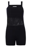 Peraluna Women's Iris Openwork Body Harringborn Knit In Black In Black