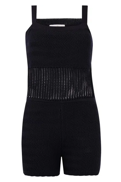 Peraluna Women's Iris Openwork Body Harringborn Knit In Black