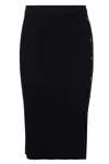 Peraluna Women's Jasmine Midi Ribbed Knit Skirt In Black In Black