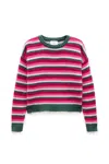 Peraluna Women's Karmina Striped Crop Knit Jumper