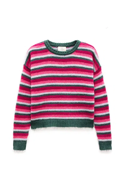 Peraluna Women's Karmina Striped Crop Knit Jumper