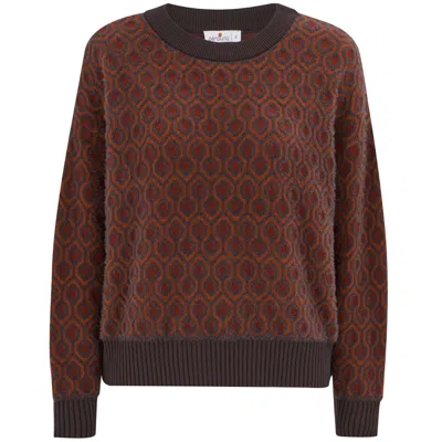Peraluna Women's Labyrinth Patterned Knitwear Pullover - Brown