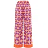 Peraluna Women's Lavender Floral Satin Culottes In Multicolor In Purple
