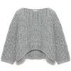 Peraluna Women's Maggie Thessaloniki Knit Subtle Glittered Jumper In Grey In Grey