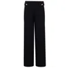 Peraluna Women's Marlene Trouser Button Detailed Knit Pants In Black In Black