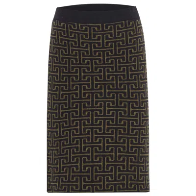 Peraluna Women's Maze Pattern Knitwear Mini Skirt - Multicolour In Brown