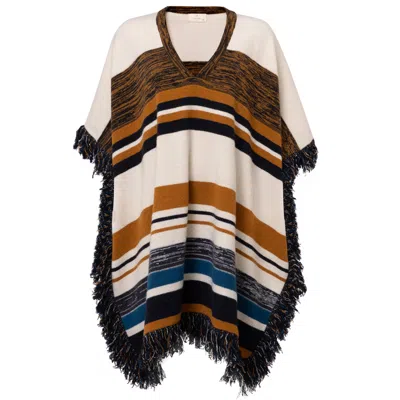 Peraluna Women's Melody Tasseled Poncho  In Multicolor