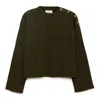 Peraluna Women's Molly Rib-knit Jumper In Dark Green Melange In Green