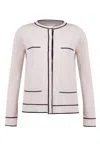 Peraluna Women's Neutrals Helen Fine Cardigan Pure Organic Cotton In Beige In Beige