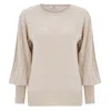 Peraluna Women's Neutrals O-neck Subtle Glitter Detailed Knitwear Blouse -  Cream In White
