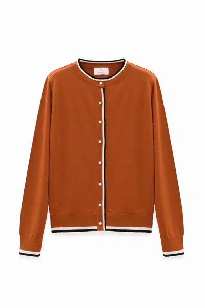 Peraluna Women's Paris Knit Cardigan In Burnt Orange