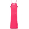 Peraluna Women's Pink / Purple Honeymoon Openwork Knit Beach Dress In Coral
