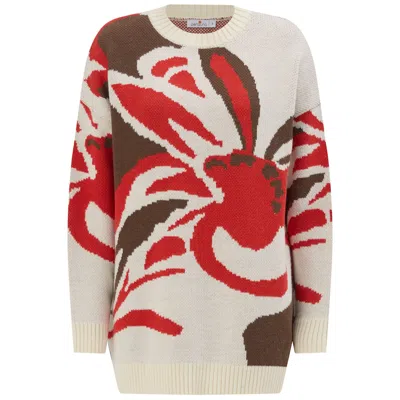 Peraluna Women's Polina  Floral Long Pullover In Multicolor In Red