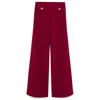 Peraluna Women's Red Marlene Palazzo Trousers In Burgundy