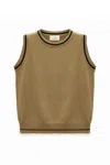 Peraluna Women's Rina Knit Sleeveless Blouse In Olive Green In Green