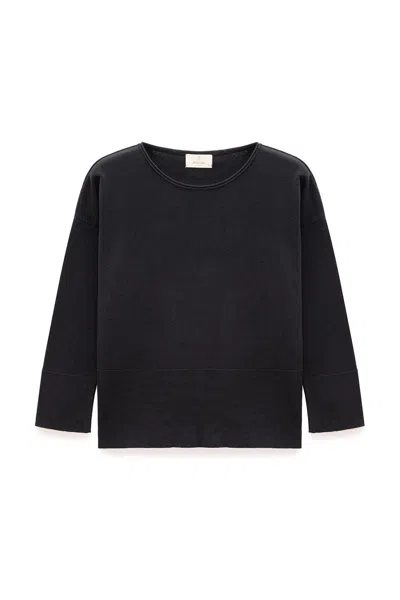 Peraluna Women's Rio Flat Knit Boat-neck Jumper In Black