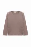 Peraluna Women's Rio Flat Knit Boat-neck Jumper In Sand Grey In Gray