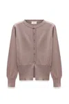 Peraluna Women's Ripley Steel Knit Cardigan In Sand Grey In Gray