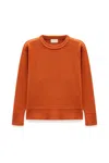 Peraluna Women's Risu Flat Knit Seasonal Jumper In Orange In Orange