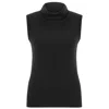 Peraluna Women's Roll Neck Sleeveless Knitwear Sparkle Blouse - Black In Black