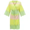 Peraluna Women's Sakura Knit Kimono - Lime Melange In Green