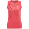 Peraluna Women's Sequin Embroidered Sleeveless Knitted Blouse In Coral In Red