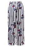 Peraluna Women's Stripe Garden Satin Culotte Trousers