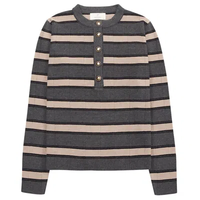 Peraluna Women's Tina Striped Pullover In Antracite In Multi
