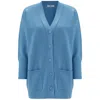 Peraluna Women's Nicola V-neck Long Knit Cardigan - Glacier Blue In Blue