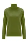 Peraluna Women's Valeria Fine Turtleneck Pullover - Green In Green